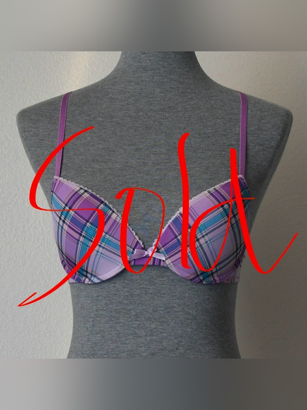 PLEASE DO NOT PURCHASE Plaid Underwire Convertible Bra